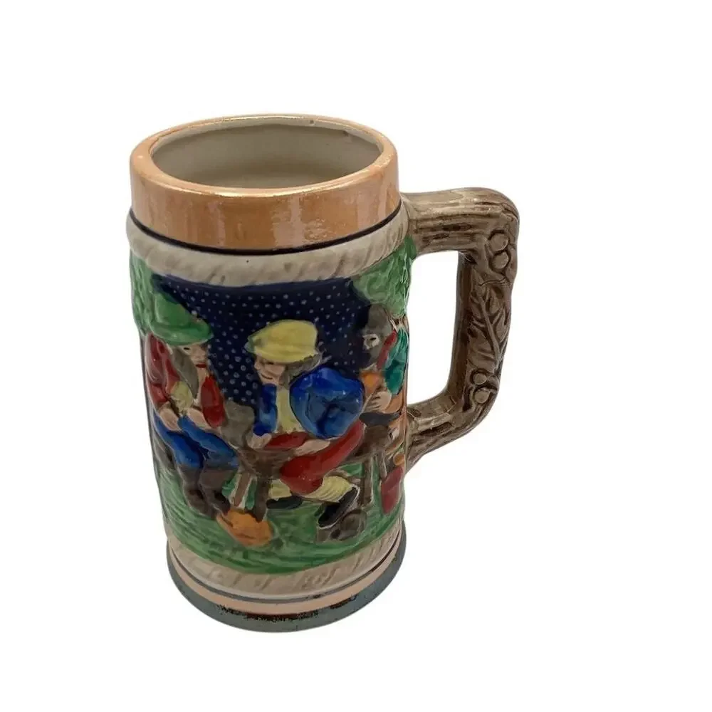 Vintage Ceramic Beer Stein‎ Mug Hand-Painted German Style